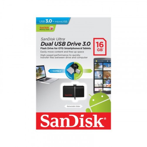 USB Flash Drive Sandisk Ultra Dual M3.0 16GB USB 3.0/Micro-USB 130MB/s